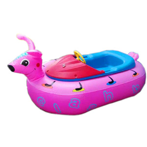Bateau à moteur électrique gonflable pour enfants avec pare-chocs et lumière LED pour piscine, bateau à rames manuel gonflable pour piscine - Product Image 2