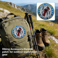 Patch brodé AWELLS motif toile d'araignée, thermocollant ou à coudre, pour sacs à dos, vestes, équipement de randonnée et souvenirs de voyage
