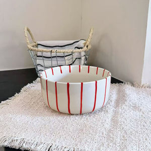 Vaisselle de table en gros, bol à <span class=keywords><strong>soupe</strong></span> rond, bol à riz en porcelaine personnalisé imprimé à la main - Product Image 2