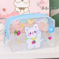 Clair Pvc Mini pièces sac dessin animé Kitty Transparent bijoux pochette enfant filles cadeau sac à main sacs à main et portefeuilles