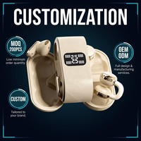 Écouteurs sans fil confortables à clipser et semi-intra-auriculaires pour couple (deux paires) avec affichage de la batterie et design texturé en cuir