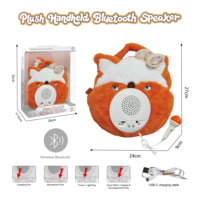Machine de karaoké en peluche avec haut-parleur, microphone intégré, rechargeable USB Type-C, cadeau pour enfants