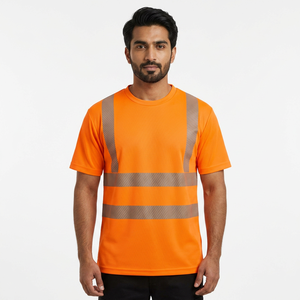 T-shirt haute visibilité pour homme, vente chaude, qualité supérieure, vêtements de sécurité réfléchissants, nouvelle arrivée tendance avec prise en charge du logo personnalisé - Product Image 1