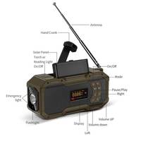 IPX6 Wasserdichter Satelliten empfänger Wetter übertragung Notfall SOS DAB NOAA AM/FM Frequenz Home Camping Radio Lautsprecher