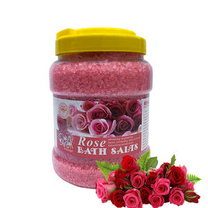 Sal de baño de SPA de limpieza profunda 3kg Sal marina de grano grueso infundida con aceite esencial de fragancia de leche de lavanda rosa y aloe - Product Image 6