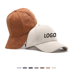 Gorra de béisbol de pana ajustable con logo personalizado, estilo vintage, de perfil bajo, unisex, para exteriores, lisa, de 6 paneles, venta al por mayor - Product Image 1