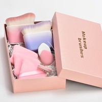 Pinceau de maquillage portable monobloc pour fard à joues, poudre libre et fond de teint, grand pinceau moelleux (vente en gros)