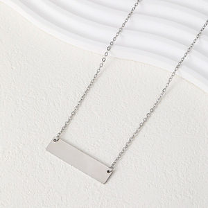 공장 재고 스테인리스 스틸 목걸이 블랭크 레이저 각인 컬러 인쇄 재료 휴일 선물 각인 - Product Image 5