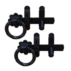 Ensemble <span class=keywords><strong>de</strong></span> loquets <span class=keywords><strong>de</strong></span> portail <span class=keywords><strong>avec</strong></span> poignée annulaire, quincaillerie rustique pour portails en bois, portes <span class=keywords><strong>de</strong></span> <span class=keywords><strong>grange</strong></span> et clôtures - Product Image 1