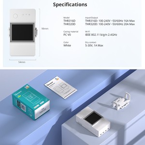 Interrupteur intelligent pour la maison Sonoff Th Elite, capteur 16A/20A, température et humidité, chipset <span class=keywords><strong>ESP32</strong></span> pour une utilisation en intérieur - Product Image 5