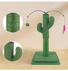 โรงงานขายส่ง รับผลิตตามสั่ง OEM/ODM โครงปีนป่ายรูป<span class=keywords><strong>กระบองเพชร</strong></span>สีเขียว ที่ลับเล็บแมว <span class=keywords><strong>ต้น</strong></span>ไม้แมว สำหรับแมวเล่นสนุก - Product Image 5