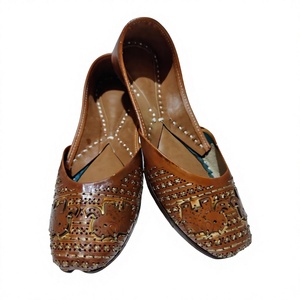 BS INTERNATIONAL NALD65 Traditional Competitive Price Handcrafts Genuine Leather Ladies Embroidery Custom Logo Fancy Shoes - Product Image 4