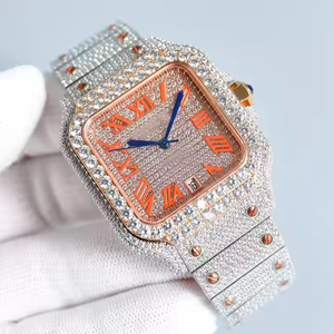 Reloj de Pulsera para Hombre de Acero Inoxidable con Diamante Moissanite VVS Distintivo, Brillo Excepcional, Detalles de Élite, Moda Moderna y Lujosa - Product Image 2