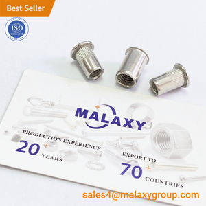 Tuerca Remachable MALAXY M3 M8, Cabeza Plana Avellanada, Rosca Tubular Hexagonal, Acero Inoxidable, Remache M6, 90 Unidades - Product Image 5