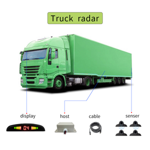 Siêu âm LED hiển thị Detector đảo ngược điểm mù phát hiện 4 đầu dò không thấm nước IP67 xe buýt xe tải hệ thống cảm biến hỗ trợ - Product Image 4