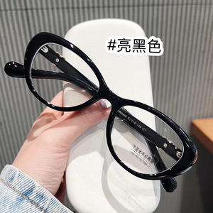 Nouvelle monture de lunettes de vue Tr90 Cat Eye pour femmes, forme de cœur irrégulière, anti-UV et anti-lumière bleue, monture complète, verres AC O2 2413 - Product Image 5