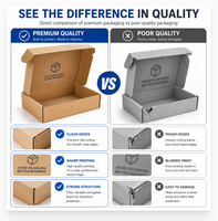 Boîtes d'expédition en papier kraft biodégradable avec bande déchirable pour vêtements, chaussures, perruques et emballages cadeaux festifs, personnalisables avec logo
