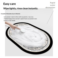 Tapis de cuisine en cuir absorbant l'eau, résistant à l'huile, sans lavage, antidérapant, motif de plantes et de fleurs sans couture