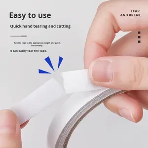 Nastro <span class=keywords><strong>Biadesivo</strong></span> Termofusibile Forte Adesione Trasparente Spessore 0,07mm Facilmente Tagliabile per Cancelleria Ufficio e Lavoretti per Bambini - Product Image 1