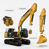 Excavatrice sur chenilles CAT 336 d'occasion à faible nombre d'heures de fonctionnement, 36 000 kg, pour travaux de terrassement à grande échelle, norme d'émission Euro II