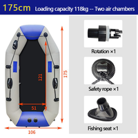 Bateau gonflable multi-personnes de 1,75 à 3,3 m pour la pêche et le sauvetage, mini-bateaux gonflables en PVC