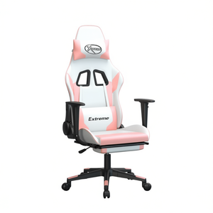 เก้าอี้เกมมิ่ง Xtreme สีขาวชมพู หนังเทียม ปรับระดับได้ ที่วางแขน 4D ฐานหมุน ปรับเอนด้วยมือ - Product Image 1