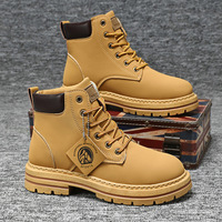 Nouvelles Bottes Montantes de Printemps Style Mixte, Modèle Rétro Britannique pour Hommes et Femmes, Chaussures de Travail