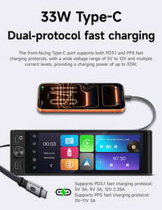 <span class=keywords><strong>Autoradio</strong></span> sans fil BQCC 6,28 pouces, écran tactile HD 1DIN, amplificateur, Carplay, Android Auto, lecteur vidéo, miroir, caméra de recul - Product Image 6