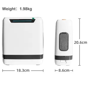 Máquina de filtro de oxigênio para terapia HFT, concentrador de oxigênio portátil de 1-6l, peneira de pulso pequena de azeitona portátil