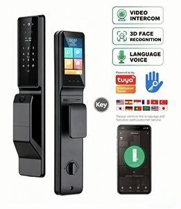 Professional Tuya Intelligent Electronic Lock with Doorbell Automatic Alarm Function HD 3D Face Recognition Front Door Lock - Product Image 1