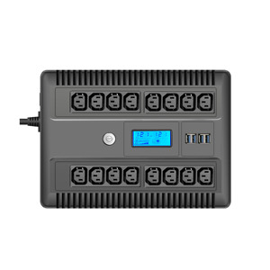 デスクトップPCおよびモニター用のLCDディスプレイと正弦波シミュレーションを備えた水平型650VA <span class=keywords><strong>UPS</strong></span> - Product Image 3