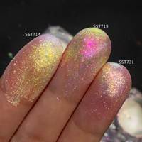 Offre Spéciale Irisé Blanc Aurora Pigment Poudre Sirène Caméléon Miroir Effet Couleur Changeant Holographique Fard À Paupières Pigment