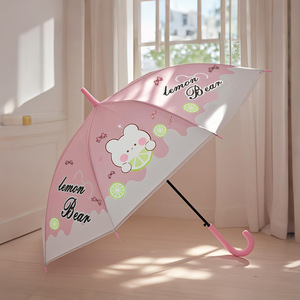 Petit parapluie pour enfants semi-automatique de dessin animé frais poignée <span class=keywords><strong>en</strong></span> plastique 90cm diamètre ouvert 8k côtes Polyester matériel extérieur - Product Image 4