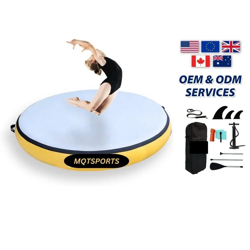 2023 Aufblasbare Gymnastik Round Air Track Tumbling aus gezeichnete Qualität Circle Mat Air Spot Matratze für Gym Gummi Yoga matte Verkauf