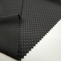 Tissu tricoté en polyester antidérapant, 1 mètre, avec points en PVC, silicone, housse de coussin, tapis pour chaussures, chaussettes, gant