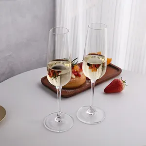 FAWLES özel köpüklü şarap bardağı şampanya bardakları kurşunsuz kristal düğün şampanya flüt kadehler cam