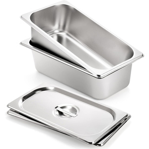 Bandeja Antiadherente Comercial para Restaurante, Rectangular, Estilo Americano, para Almacenamiento de Alimentos, Utensilios de Cocina de Acero Inoxidable, 1/1 GN - Product Image 2