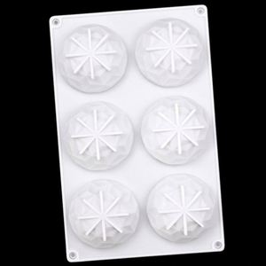 Moule en silicone réutilisable en forme de diamant à 6 cavités pour bougies, savons et résines, fabrication artisanale DIY, écologique, OEM/ODM - Product Image 3