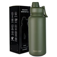 Gobelet de bureau isotherme à double paroi en acier inoxydable dépoli mat, 32 oz, avec logo personnalisé, OEM/ODM, anti-fuite, sans BPA, qualité alimentaire 304