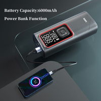 Pompe à air ABS 150 PSI avec logo personnalisé, allume-cigare, recharge USB, gonfleur de pneus rechargeable, compresseur portable, écran LCD