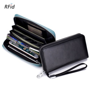 กระเป๋าสตางค์ RFID แบบ RTS ขายดี พร้อมโลโก้สั่งทำ กระเป๋าหนังคลัทช์สำหรับผู้หญิง พร้อมโพลีเอสเตอร์ - Product Image 3