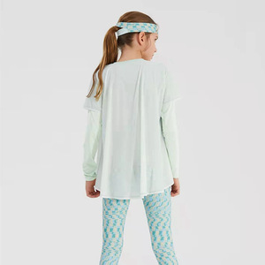 Vêtements de tennis pour enfants à manches longues Double couche Crème solaire respirante Vêtements de sport à séchage rapide - Product Image 3