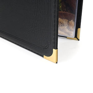 ขนาดที่กําหนดเองคลาสสิกโรงแรมคลับบาร์สปาอาหารจานด่วนรายการไวน์สมุดเมนูหนัง PU กาแฟร้านอาหารโฟลเดอร์เมนู - Product Image 3