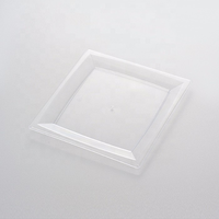Assiettes en plastique carrées de 10 pouces, résistantes, transparentes, pour desserts/salades, élégantes, durables, idéales pour les mariages, les fêtes, la restauration