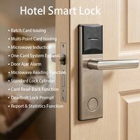 Système de serrure intelligente pour hôtel : Gestion des cartes perdues, déverrouillage, historique des opérations, gestion administrative, cartes IC cryptées, serrure de porte de chambre d'hôtel