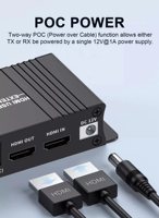 ORIGHT 164FT KVM USB Extender 60M 30M 4K 1080P Ethernet Cat 5e 6 Kabel Mouse Keyboard Audio Video Casing Aluminium Privat