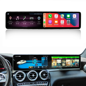 Autoradio Android double écran W205 12,3 pouces pour <span class=keywords><strong>Mercedes</strong></span> Benz Classe C <span class=keywords><strong>GLC</strong></span> X253, 8 cœurs, Plug & Play, vente en gros - Product Image 1