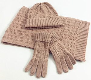Ensemble d'hiver pour femmes et hommes, ensemble chapeau, écharpe et <span class=keywords><strong>gants</strong></span>, chapeau d'hiver chaud et épais, écharpe, <span class=keywords><strong>gants</strong></span>, accessoires unisexes, cadeau - Product Image 3