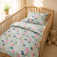 Tissu en coton imprimé écologique, motif floral vintage aquarelle, crème Morandi, pour vêtements de bébé, literie, nappes, rideaux - Vente en gros