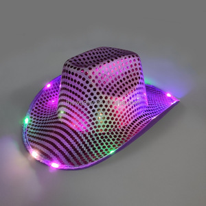 T-Worthy Factory Direct LED Flashing <span class=keywords><strong>Neon</strong></span> EL Wire Hat Light-Up Jazz Hat pour les fêtes du poisson d'avril de Noël en coton - Product Image 1